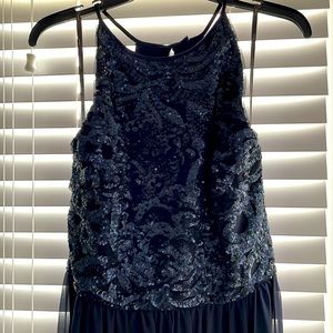 Vera Wang Sequin Evening Gown, never been used, navy blue
